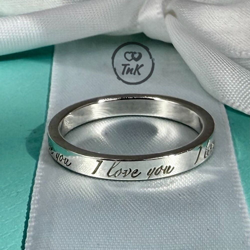 Tiffany Retired Notes "I Love You" Ring - Sterling Silver - Size 6.75 - Picture 6 of 16